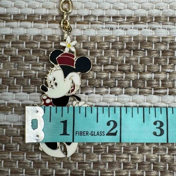 Kate Spade New York x Disney Minnie Mouse Keychain Fob Purse Charm Gold Tone - Picture 6 of 8